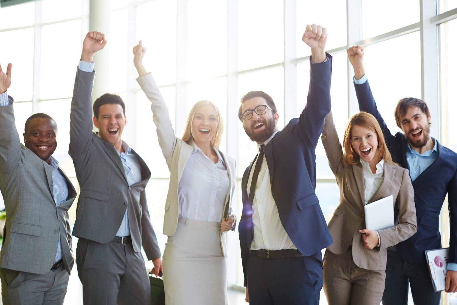 Excited co-workers Stepping Stone to be a Successful Entrepreneur