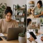 Content creator managing online business