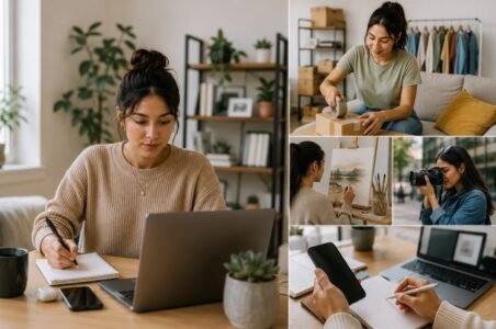 Content creator managing online business