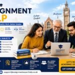 Students receiving online assignment help from an academic expert
