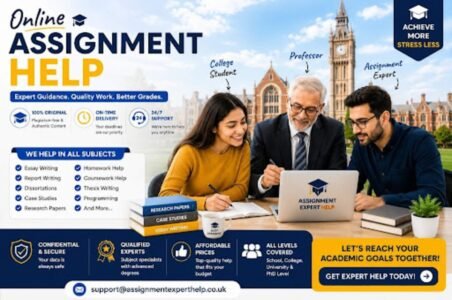 Students receiving online assignment help from an academic expert