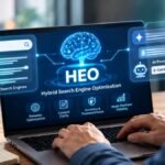HEO dashboard on a laptop screen.