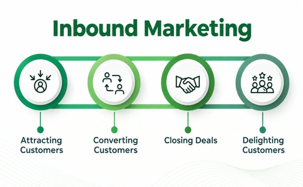 Inbound marketing process infographic