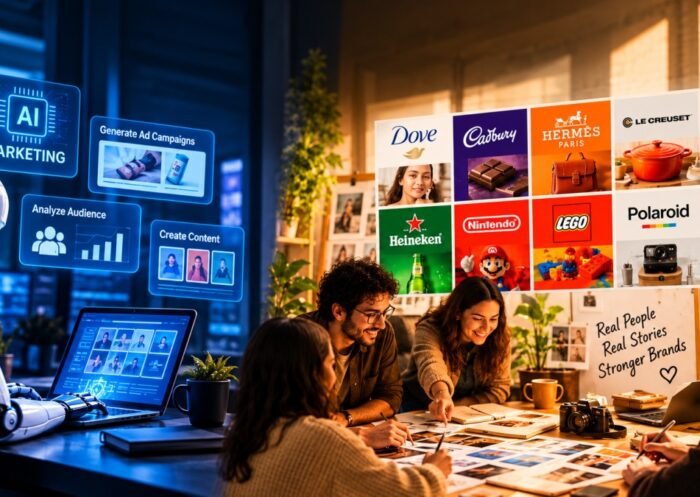 AI Meets Creative Brainstorming AI-powered marketing meets human creativity and brand collaboration.